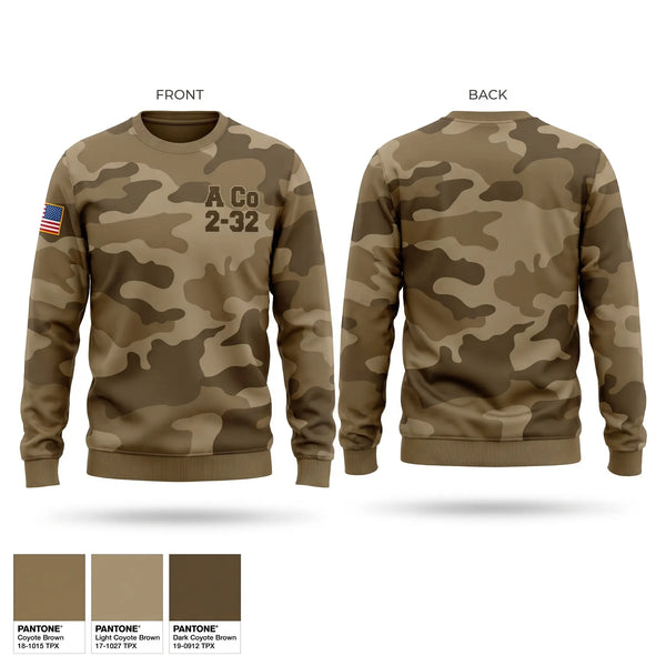 Crew Neck Sweatshirt, A. Co 232, Army, Teamtime, Team time, sublimation, custom sports apparel, team uniforms, spirit wear, spiritwear, sports uniforms, custom shirts, team store, custom team store, fundraiser sports, apparel fundraiser