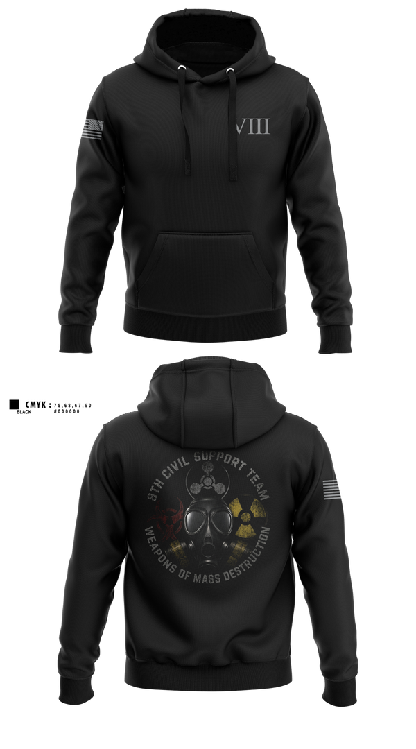 Hoodie, 8th WMD-Civil Support Team, Army, Teamtime, Team time, sublimation, custom sports apparel, team uniforms, spirit wear, spiritwear, sports uniforms, custom shirts, team store, custom team store, fundraiser sports, apparel fundraiser
