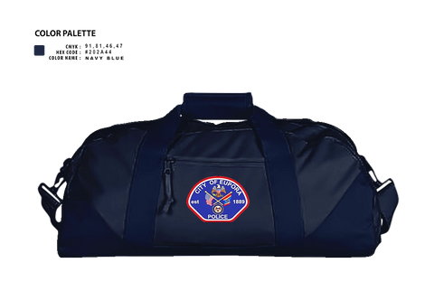 Duffle Bag, EUPORA POLICE DEPARTMENT, Police, Teamtime, Team time, sublimation, custom sports apparel, team uniforms, spirit wear, spiritwear, sports uniforms, custom shirts, team store, custom team store, fundraiser sports, apparel fundraiser