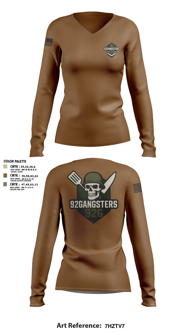 Womens Long Sleeve Vneck Shirt, 44 IBCT-E-CO 250TH, , Teamtime, Team time, sublimation, custom sports apparel, team uniforms, spirit wear, spiritwear, sports uniforms, custom shirts, team store, custom team store, fundraiser sports, apparel fundraiser