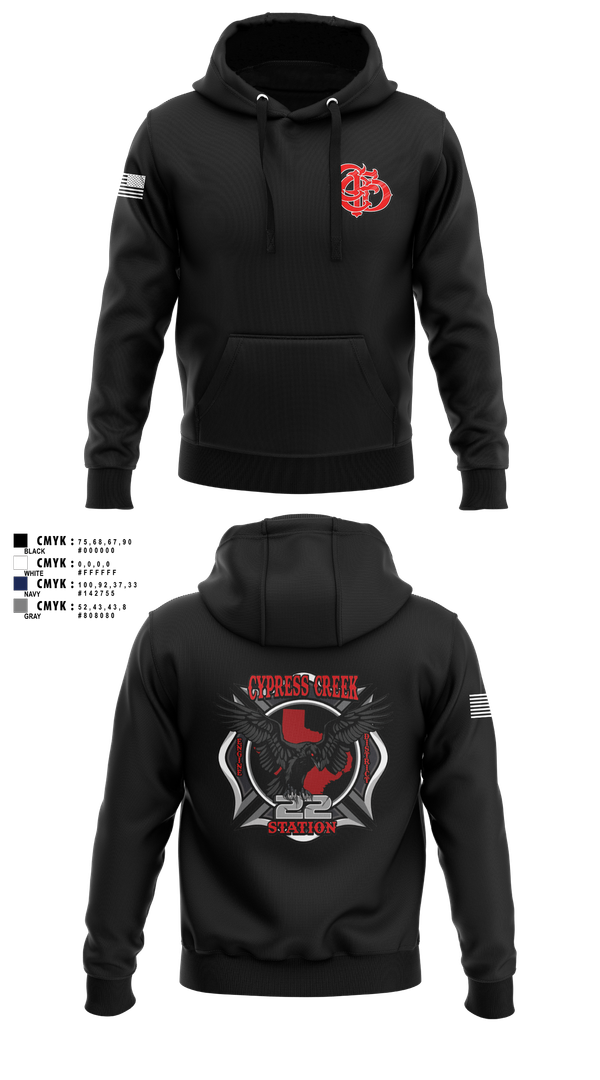 Hoodie, Cy creek fire 22, , Teamtime, Team time, sublimation, custom sports apparel, team uniforms, spirit wear, spiritwear, sports uniforms, custom shirts, team store, custom team store, fundraiser sports, apparel fundraiser