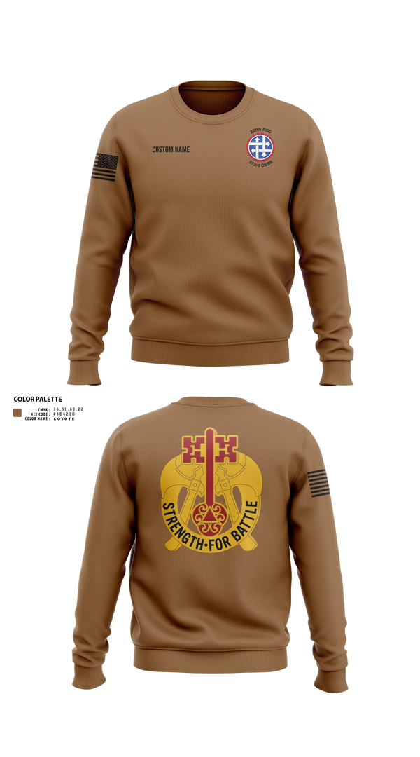 Crew Neck Sweatshirt, 373rd CSSB, Army, Teamtime, Team time, sublimation, custom sports apparel, team uniforms, spirit wear, spiritwear, sports uniforms, custom shirts, team store, custom team store, fundraiser sports, apparel fundraiser