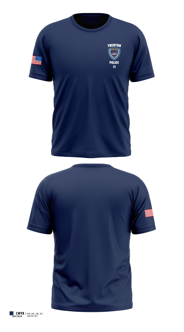 Short Sleeve Performance Shirt, Trenton Police Department, Police, Teamtime, Team time, sublimation, custom sports apparel, team uniforms, spirit wear, spiritwear, sports uniforms, custom shirts, team store, custom team store, fundraiser sports, apparel fundraiser