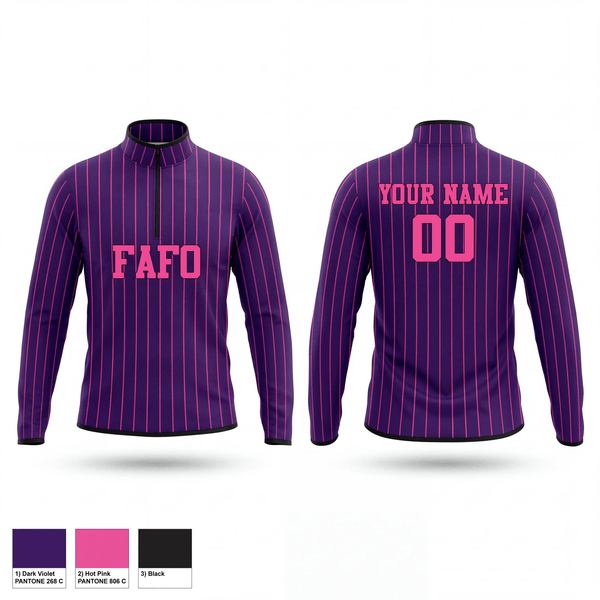 Quarter Zip Jacket, F.A.F.O, Baseball, Teamtime, Team time, sublimation, custom sports apparel, team uniforms, spirit wear, spiritwear, sports uniforms, custom shirts, team store, custom team store, fundraiser sports, apparel fundraiser