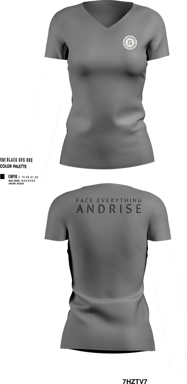 Womens Short Sleeve Vneck Shirt, FearLifestyle, , Teamtime, Team time, sublimation, custom sports apparel, team uniforms, spirit wear, spiritwear, sports uniforms, custom shirts, team store, custom team store, fundraiser sports, apparel fundraiser