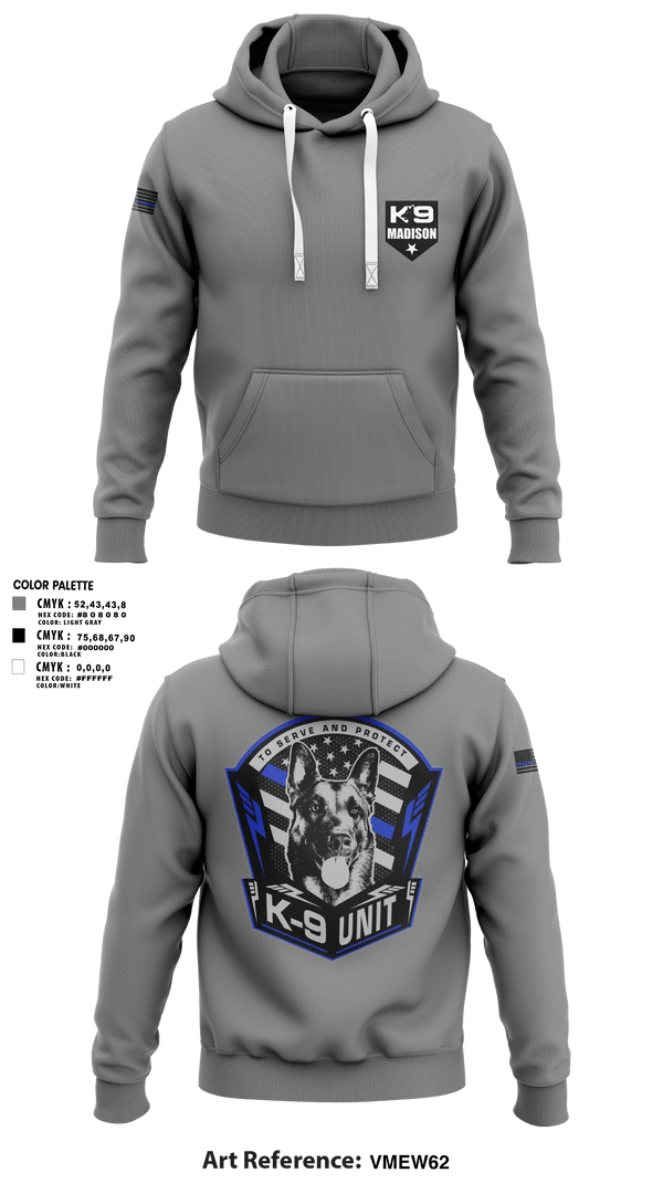 Hoodie, K-9, , Teamtime, Team time, sublimation, custom sports apparel, team uniforms, spirit wear, spiritwear, sports uniforms, custom shirts, team store, custom team store, fundraiser sports, apparel fundraiser