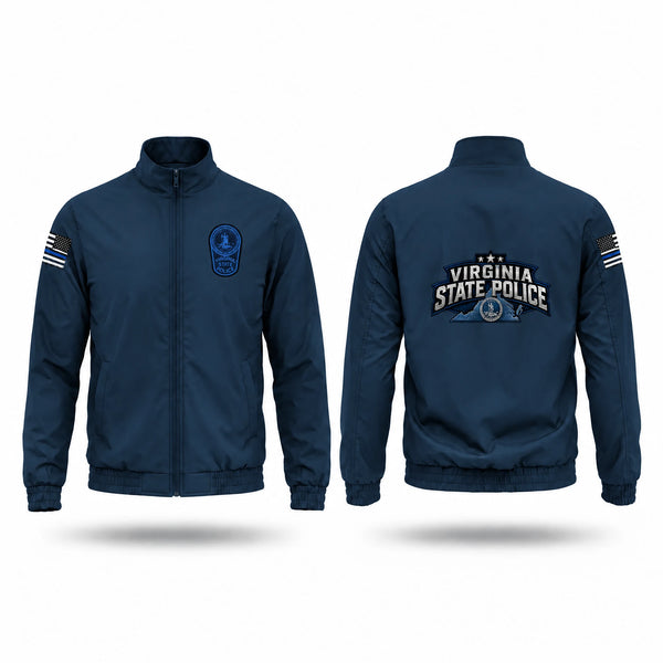Windbreaker, Virginia State Police, Police, Teamtime, Team time, sublimation, custom sports apparel, team uniforms, spirit wear, spiritwear, sports uniforms, custom shirts, team store, custom team store, fundraiser sports, apparel fundraiser
