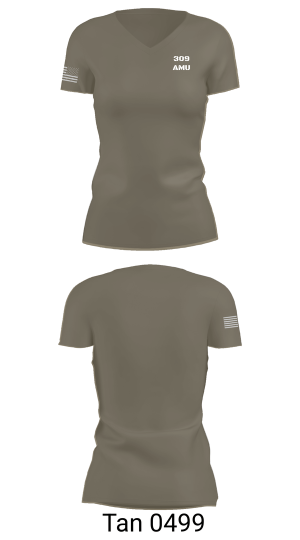 Womens Short Sleeve Vneck Shirt, 309 AMU, Air Force, Teamtime, Team time, sublimation, custom sports apparel, team uniforms, spirit wear, spiritwear, sports uniforms, custom shirts, team store, custom team store, fundraiser sports, apparel fundraiser