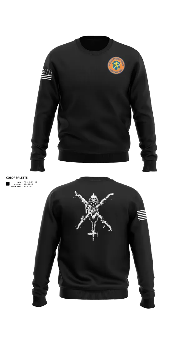 Crew Neck Sweatshirt, Nassau County Police Aviation, Police, Teamtime, Team time, sublimation, custom sports apparel, team uniforms, spirit wear, spiritwear, sports uniforms, custom shirts, team store, custom team store, fundraiser sports, apparel fundraiser