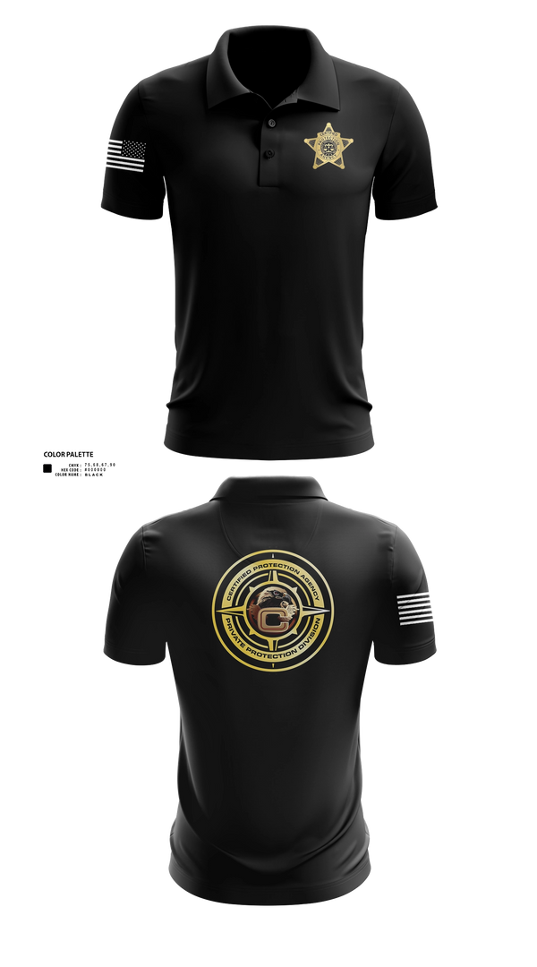 Short Sleeve Performance Polo, Certified Protection Agency, Navy, Teamtime, Team time, sublimation, custom sports apparel, team uniforms, spirit wear, spiritwear, sports uniforms, custom shirts, team store, custom team store, fundraiser sports, apparel fundraiser