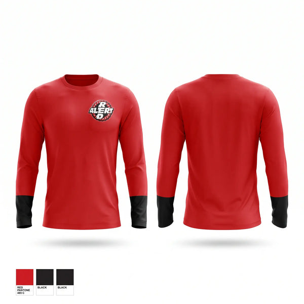 Long Sleeve Performance Shirt, Red Alert, Softball, Teamtime, Team time, sublimation, custom sports apparel, team uniforms, spirit wear, spiritwear, sports uniforms, custom shirts, team store, custom team store, fundraiser sports, apparel fundraiser