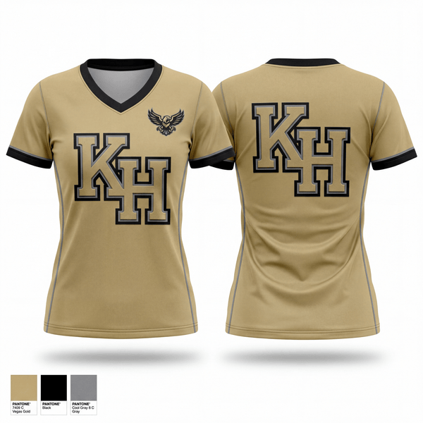 Womens Short Sleeve Vneck Shirt, Hawks, Baseball, Teamtime, Team time, sublimation, custom sports apparel, team uniforms, spirit wear, spiritwear, sports uniforms, custom shirts, team store, custom team store, fundraiser sports, apparel fundraiser