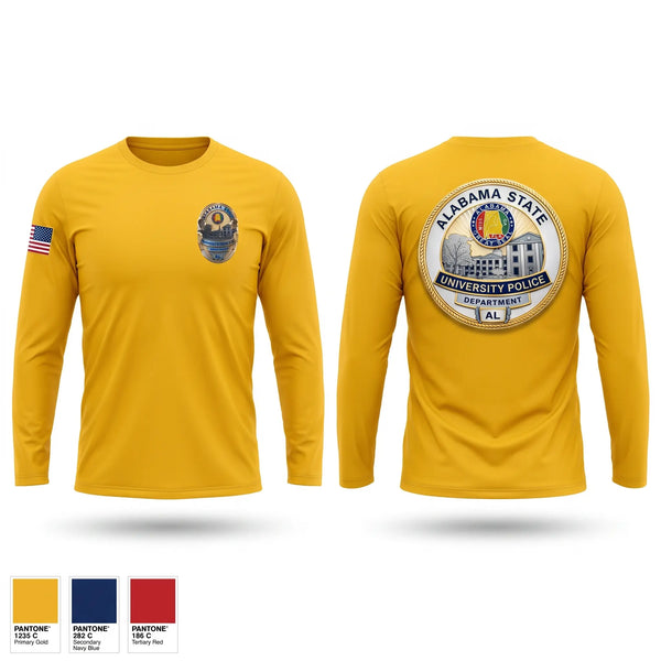 Long Sleeve Performance Shirt, Alabama State University Police Department, Police, Teamtime, Team time, sublimation, custom sports apparel, team uniforms, spirit wear, spiritwear, sports uniforms, custom shirts, team store, custom team store, fundraiser sports, apparel fundraiser