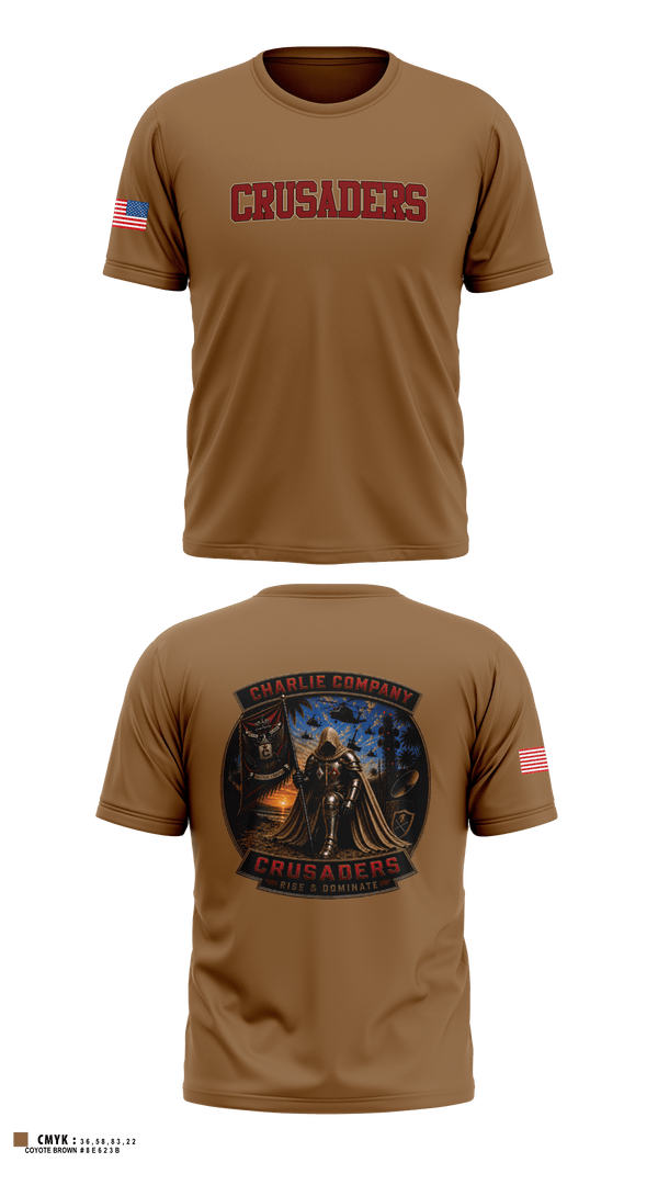 Old School Cotton Feel Shirt, CRUSADERS, Army, Teamtime, Team time, sublimation, custom sports apparel, team uniforms, spirit wear, spiritwear, sports uniforms, custom shirts, team store, custom team store, fundraiser sports, apparel fundraiser