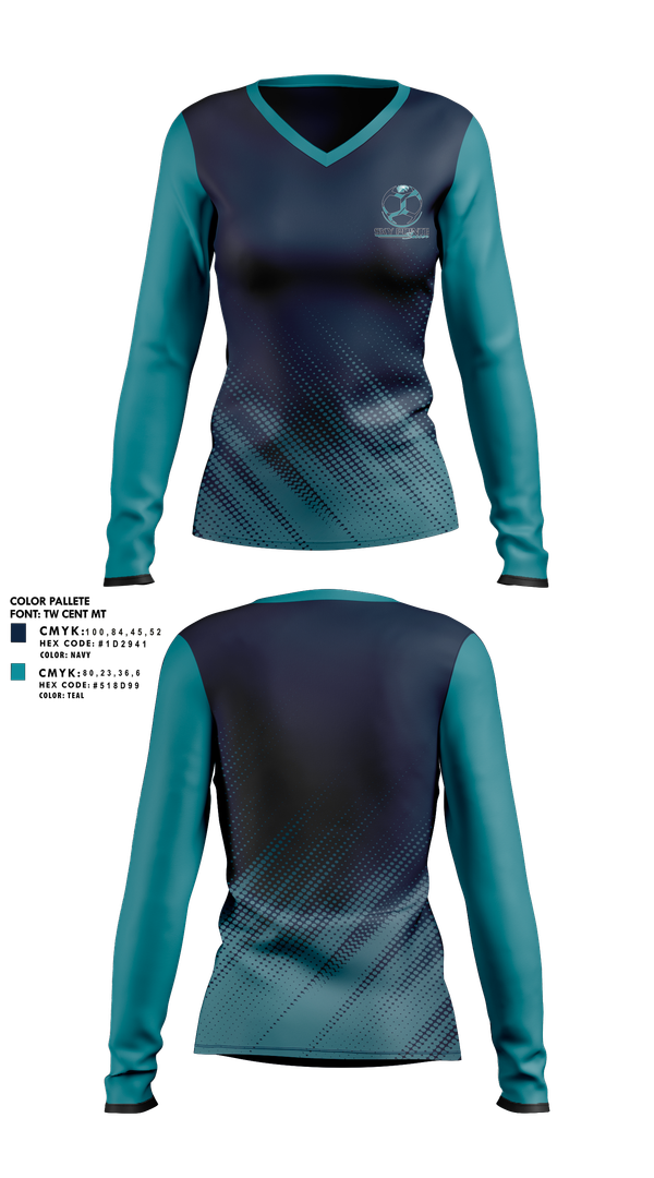 Womens Long Sleeve Vneck Shirt, Somerset Sky Pointe Men's Soccer, Men's Soccer, Teamtime, Team time, sublimation, custom sports apparel, team uniforms, spirit wear, spiritwear, sports uniforms, custom shirts, team store, custom team store, fundraiser sports, apparel fundraiser