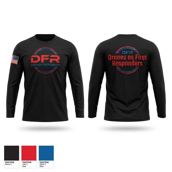 Long Sleeve Performance Shirt, Drones as First Responders, Police, Teamtime, Team time, sublimation, custom sports apparel, team uniforms, spirit wear, spiritwear, sports uniforms, custom shirts, team store, custom team store, fundraiser sports, apparel fundraiser