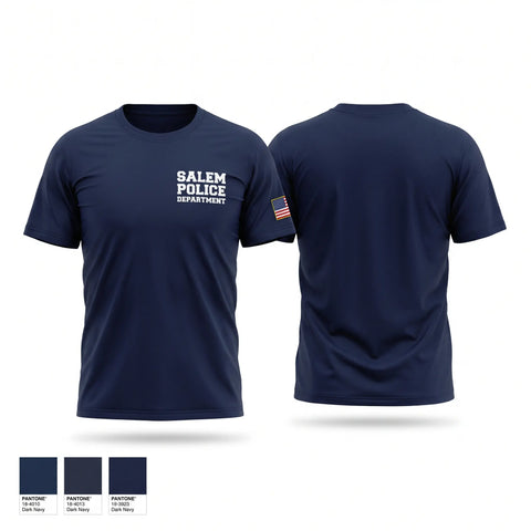 Old School Cotton Feel Shirt, Salem Police Department, Police, Teamtime, Team time, sublimation, custom sports apparel, team uniforms, spirit wear, spiritwear, sports uniforms, custom shirts, team store, custom team store, fundraiser sports, apparel fundraiser
