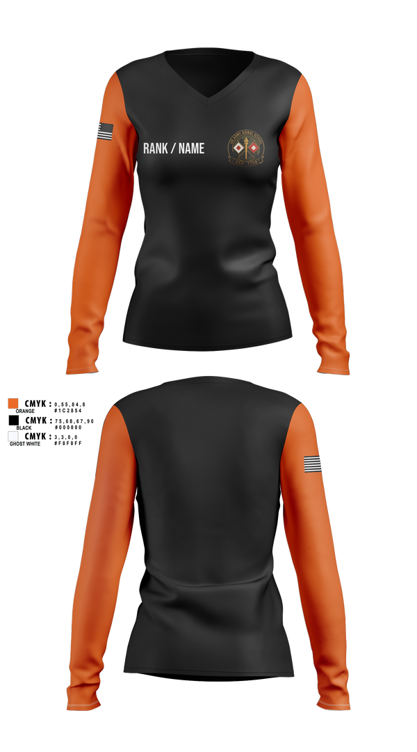 Womens Long Sleeve Vneck Shirt, 25H TTSB, Army, Teamtime, Team time, sublimation, custom sports apparel, team uniforms, spirit wear, spiritwear, sports uniforms, custom shirts, team store, custom team store, fundraiser sports, apparel fundraiser