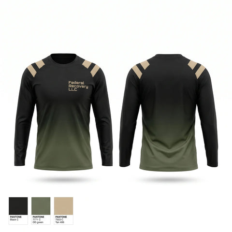 Long Sleeve Performance Shirt, Federal Recovery LLC, Marines, Teamtime, Team time, sublimation, custom sports apparel, team uniforms, spirit wear, spiritwear, sports uniforms, custom shirts, team store, custom team store, fundraiser sports, apparel fundraiser