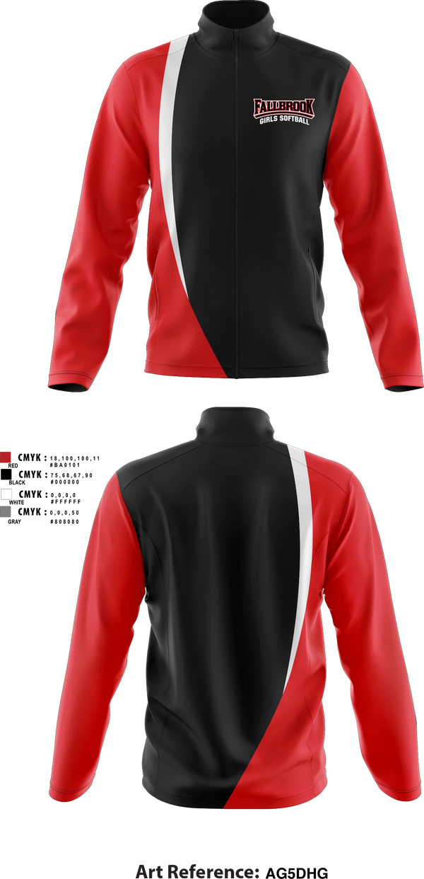 Fleece Jacket, Fallbrook girls softball, Softball, Teamtime, Team time, sublimation, custom sports apparel, team uniforms, spirit wear, spiritwear, sports uniforms, custom shirts, team store, custom team store, fundraiser sports, apparel fundraiser