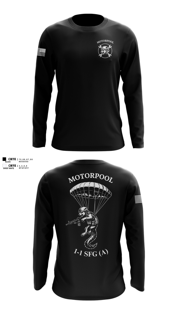 Long Sleeve Performance Shirt, 1-1 SFG (A) MOPO, Army, Teamtime, Team time, sublimation, custom sports apparel, team uniforms, spirit wear, spiritwear, sports uniforms, custom shirts, team store, custom team store, fundraiser sports, apparel fundraiser