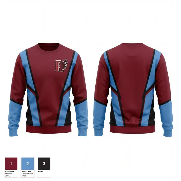 Crew Neck Sweatshirt, Raleigh Blackhawks, Baseball, Teamtime, Team time, sublimation, custom sports apparel, team uniforms, spirit wear, spiritwear, sports uniforms, custom shirts, team store, custom team store, fundraiser sports, apparel fundraiser