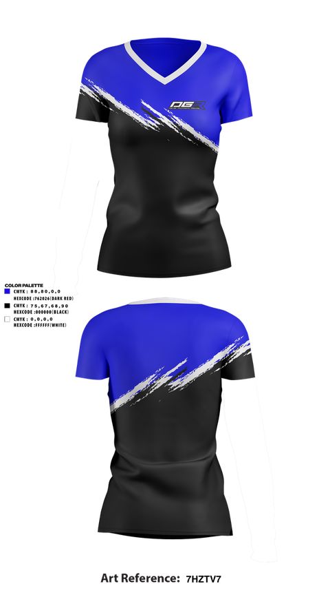 Womens Short Sleeve Vneck Shirt, DGR, E-Sports, Teamtime, Team time, sublimation, custom sports apparel, team uniforms, spirit wear, spiritwear, sports uniforms, custom shirts, team store, custom team store, fundraiser sports, apparel fundraiser