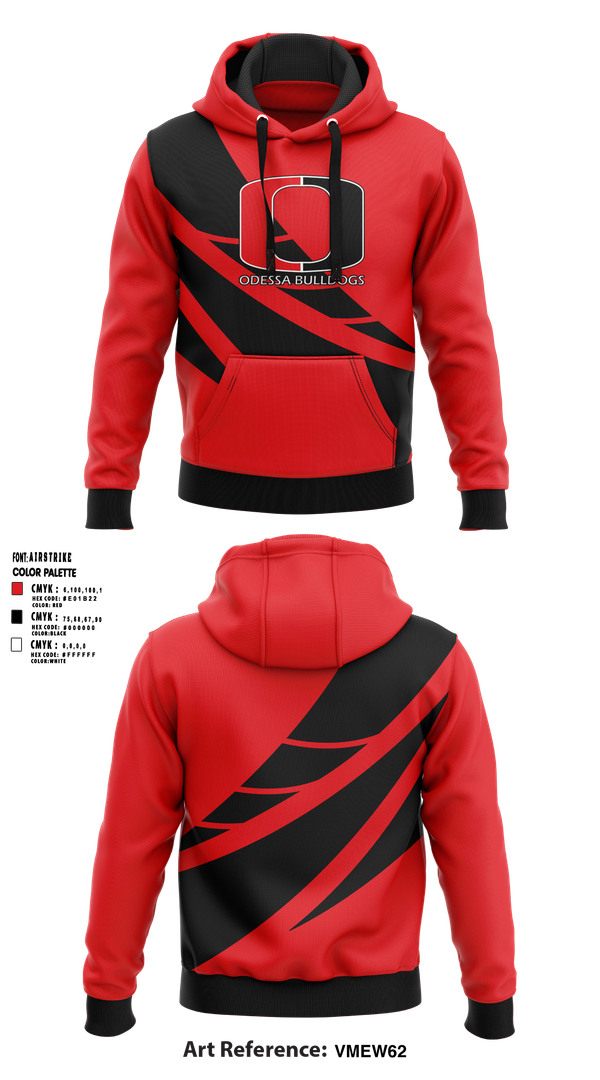 Hoodie, Odessa R-VII Bulldogs Football, , Teamtime, Team time, sublimation, custom sports apparel, team uniforms, spirit wear, spiritwear, sports uniforms, custom shirts, team store, custom team store, fundraiser sports, apparel fundraiser