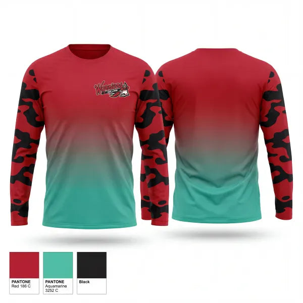 Long Sleeve Performance Shirt, Westside Warriors, Baseball, Teamtime, Team time, sublimation, custom sports apparel, team uniforms, spirit wear, spiritwear, sports uniforms, custom shirts, team store, custom team store, fundraiser sports, apparel fundraiser