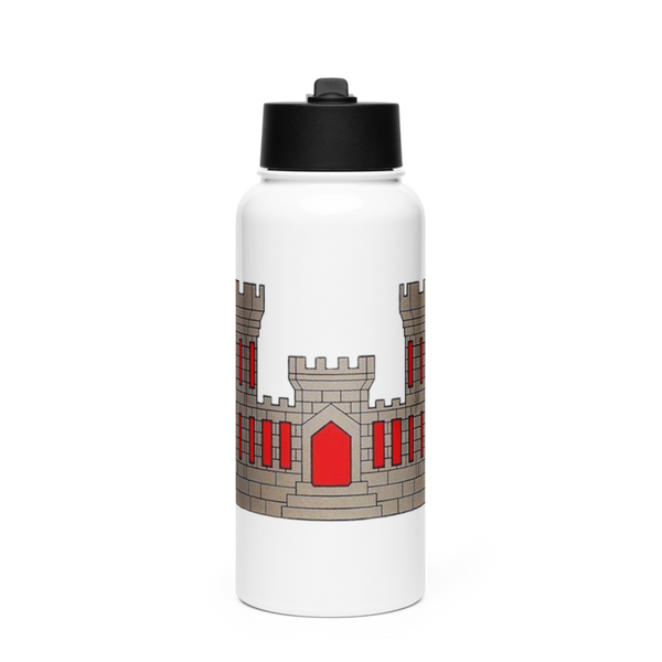 1221st Route Clearance Co. 10953211 Stainless Steel Water Bottle with a Straw Lid