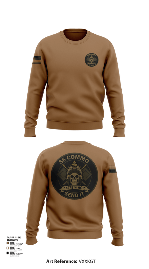 Crew Neck Sweatshirt, 1/278th ACR, , Teamtime, Team time, sublimation, custom sports apparel, team uniforms, spirit wear, spiritwear, sports uniforms, custom shirts, team store, custom team store, fundraiser sports, apparel fundraiser