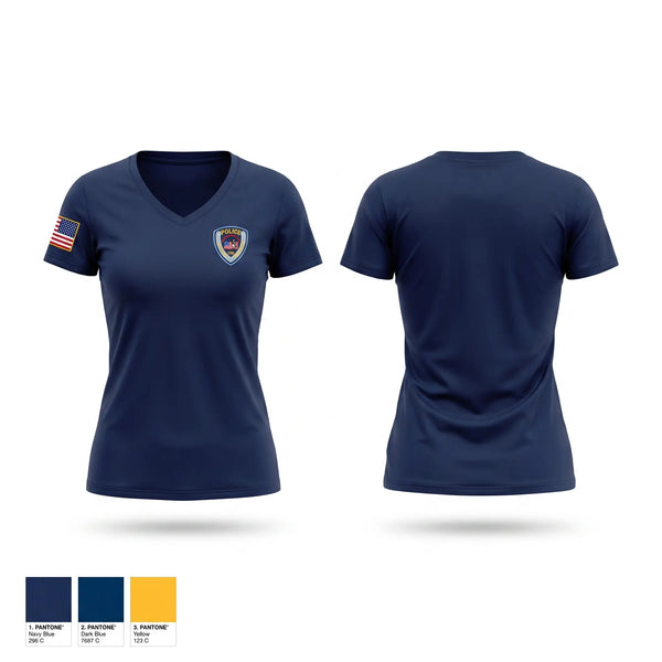Womens Short Sleeve Vneck Shirt, Trenton Police Department, Police, Teamtime, Team time, sublimation, custom sports apparel, team uniforms, spirit wear, spiritwear, sports uniforms, custom shirts, team store, custom team store, fundraiser sports, apparel fundraiser