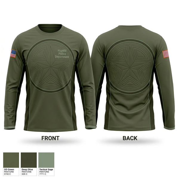 Long Sleeve Performance Shirt, Highfill Police Department, Police, Teamtime, Team time, sublimation, custom sports apparel, team uniforms, spirit wear, spiritwear, sports uniforms, custom shirts, team store, custom team store, fundraiser sports, apparel fundraiser