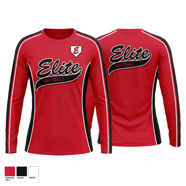 Long Sleeve Performance Shirt, Elite, Softball, Teamtime, Team time, sublimation, custom sports apparel, team uniforms, spirit wear, spiritwear, sports uniforms, custom shirts, team store, custom team store, fundraiser sports, apparel fundraiser