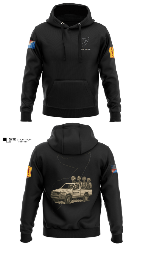 Hoodie, 180th ESC 1st, Army, Teamtime, Team time, sublimation, custom sports apparel, team uniforms, spirit wear, spiritwear, sports uniforms, custom shirts, team store, custom team store, fundraiser sports, apparel fundraiser
