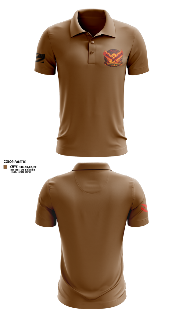 Short Sleeve Performance Polo, Fenix, 1-227 AB, 1 ACB, 1 CD, Army, Teamtime, Team time, sublimation, custom sports apparel, team uniforms, spirit wear, spiritwear, sports uniforms, custom shirts, team store, custom team store, fundraiser sports, apparel fundraiser