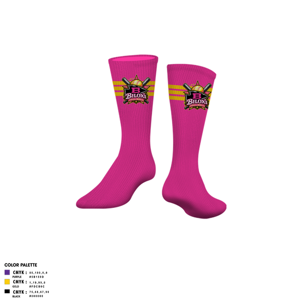 Custom Socks, Biloxi, Softball, Teamtime, Team time, sublimation, custom sports apparel, team uniforms, spirit wear, spiritwear, sports uniforms, custom shirts, team store, custom team store, fundraiser sports, apparel fundraiser