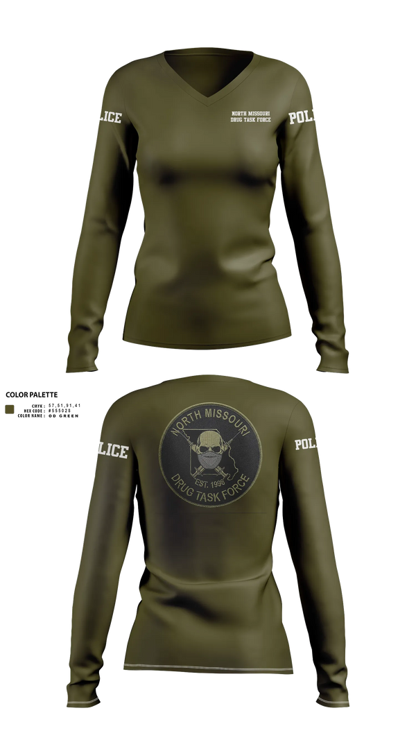 Womens Long Sleeve Vneck Shirt, Lightning Force Athletics, Track & Field, Teamtime, Team time, sublimation, custom sports apparel, team uniforms, spirit wear, spiritwear, sports uniforms, custom shirts, team store, custom team store, fundraiser sports, apparel fundraiser