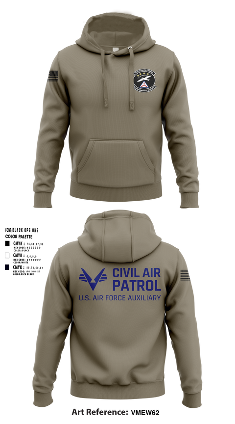 Hoodie, VFW Post 8191Patrick Composite Squadron, Air Force, Teamtime, Team time, sublimation, custom sports apparel, team uniforms, spirit wear, spiritwear, sports uniforms, custom shirts, team store, custom team store, fundraiser sports, apparel fundraiser