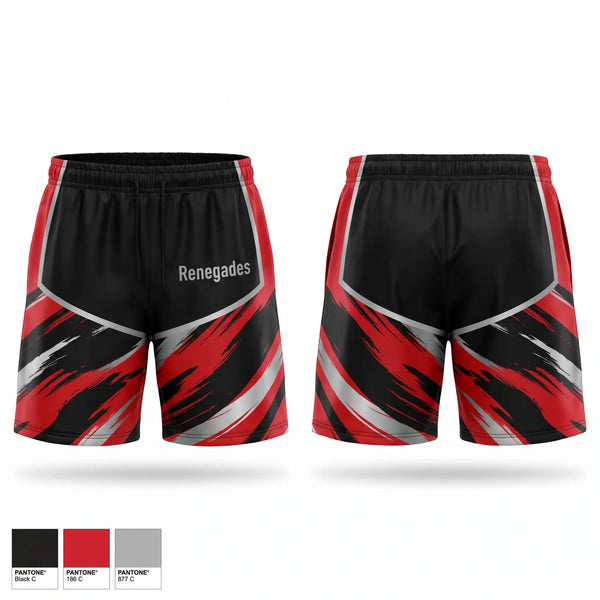 Athletic Shorts With Pockets, Renegades, Softball, Teamtime, Team time, sublimation, custom sports apparel, team uniforms, spirit wear, spiritwear, sports uniforms, custom shirts, team store, custom team store, fundraiser sports, apparel fundraiser