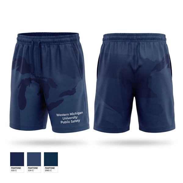 Athletic Shorts With Pockets, Western Michigan University Public Safety, Police, Teamtime, Team time, sublimation, custom sports apparel, team uniforms, spirit wear, spiritwear, sports uniforms, custom shirts, team store, custom team store, fundraiser sports, apparel fundraiser