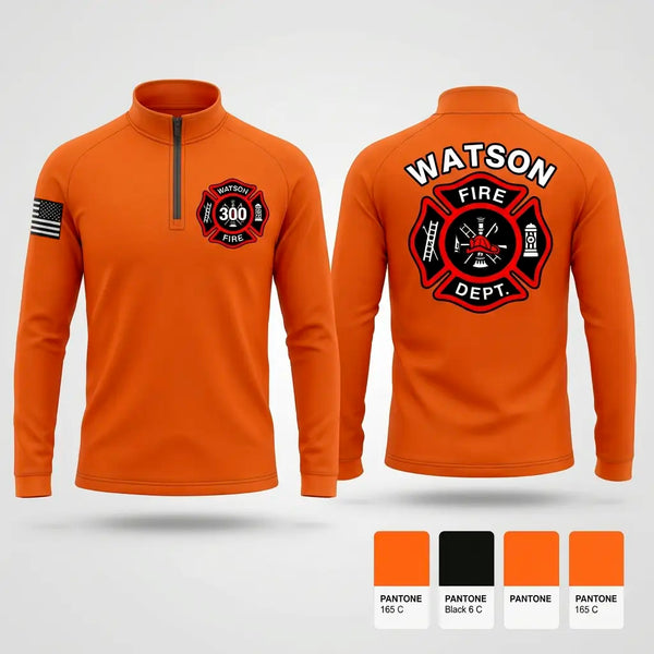 Quarter Zip Jacket, WATSON, Fire Department, Teamtime, Team time, sublimation, custom sports apparel, team uniforms, spirit wear, spiritwear, sports uniforms, custom shirts, team store, custom team store, fundraiser sports, apparel fundraiser
