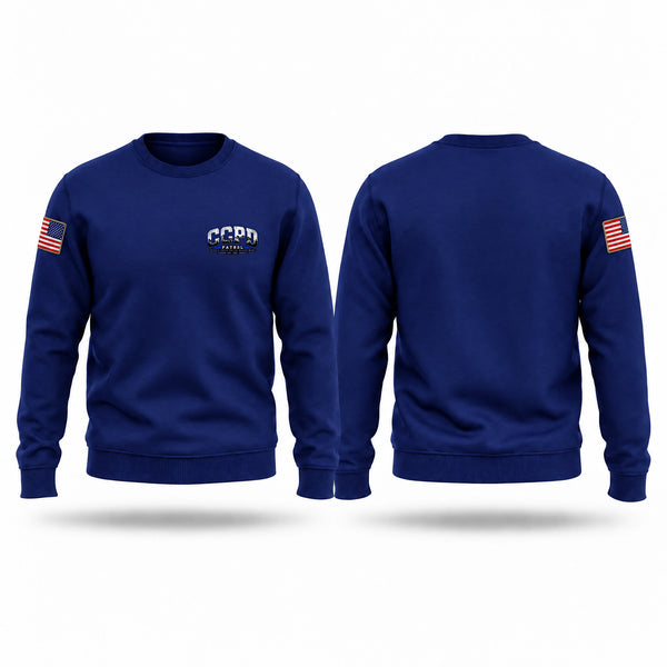 Crew Neck Sweatshirt, CCPD, Police, Teamtime, Team time, sublimation, custom sports apparel, team uniforms, spirit wear, spiritwear, sports uniforms, custom shirts, team store, custom team store, fundraiser sports, apparel fundraiser