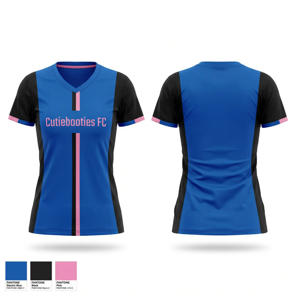 Womens Short Sleeve Vneck Shirt, Cutiebooties FC, Men's Soccer, Teamtime, Team time, sublimation, custom sports apparel, team uniforms, spirit wear, spiritwear, sports uniforms, custom shirts, team store, custom team store, fundraiser sports, apparel fundraiser