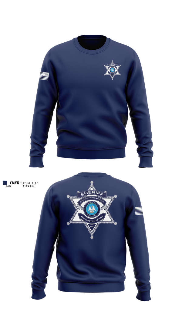 Crew Neck Sweatshirt, Washington Parish Sheriff’s Office, Police, Teamtime, Team time, sublimation, custom sports apparel, team uniforms, spirit wear, spiritwear, sports uniforms, custom shirts, team store, custom team store, fundraiser sports, apparel fundraiser