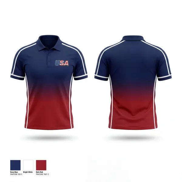Short Sleeve Performance Polo, USA, Baseball, Teamtime, Team time, sublimation, custom sports apparel, team uniforms, spirit wear, spiritwear, sports uniforms, custom shirts, team store, custom team store, fundraiser sports, apparel fundraiser