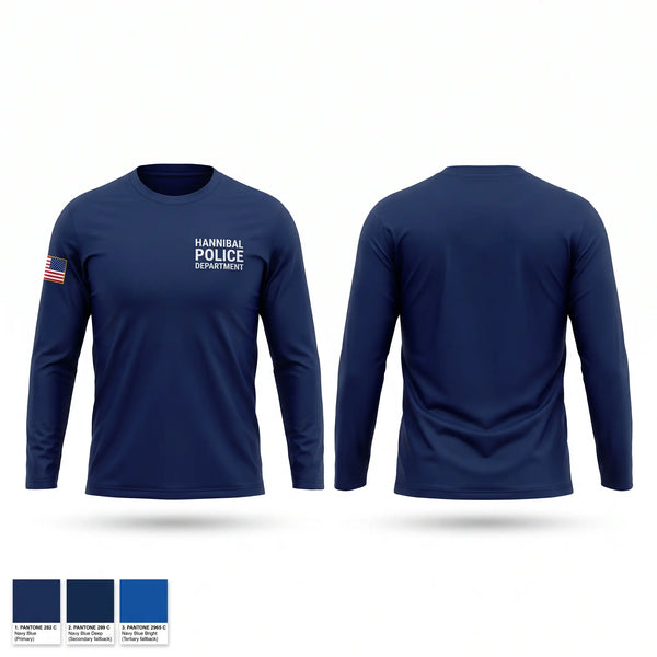 Long Sleeve Performance Shirt, Hannibal Police Department, Police, Teamtime, Team time, sublimation, custom sports apparel, team uniforms, spirit wear, spiritwear, sports uniforms, custom shirts, team store, custom team store, fundraiser sports, apparel fundraiser