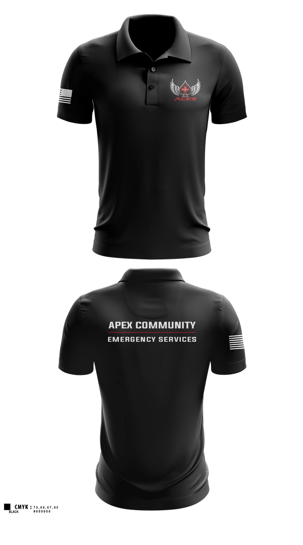 Short Sleeve Performance Polo, ACES, EMS/EMT, Teamtime, Team time, sublimation, custom sports apparel, team uniforms, spirit wear, spiritwear, sports uniforms, custom shirts, team store, custom team store, fundraiser sports, apparel fundraiser