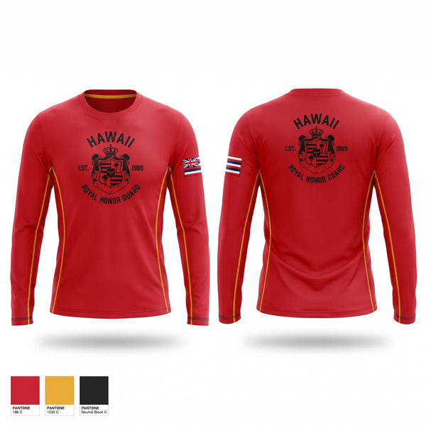Long Sleeve Performance Shirt, Hawaii Royal Honor Guard, , Teamtime, Team time, sublimation, custom sports apparel, team uniforms, spirit wear, spiritwear, sports uniforms, custom shirts, team store, custom team store, fundraiser sports, apparel fundraiser