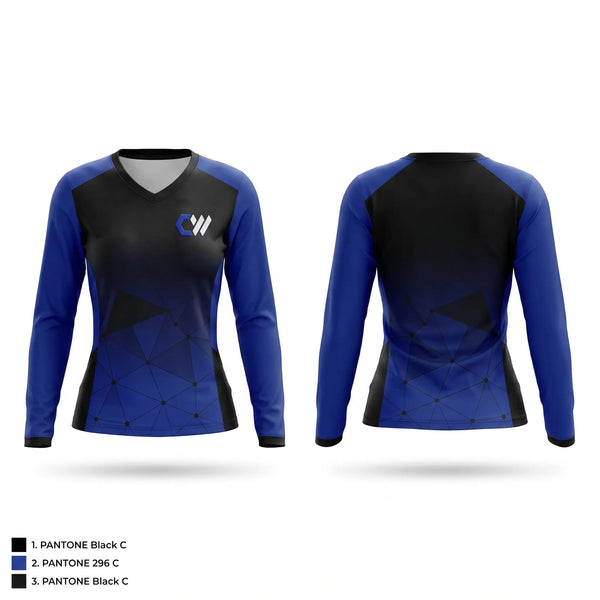 Womens Long Sleeve Vneck Shirt, CW, Fire Department, Teamtime, Team time, sublimation, custom sports apparel, team uniforms, spirit wear, spiritwear, sports uniforms, custom shirts, team store, custom team store, fundraiser sports, apparel fundraiser